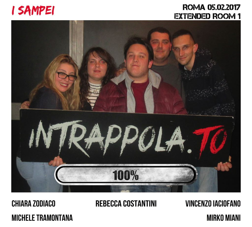 Il gruppo i sampei è fuggito dalla nostra escape room Extended Room