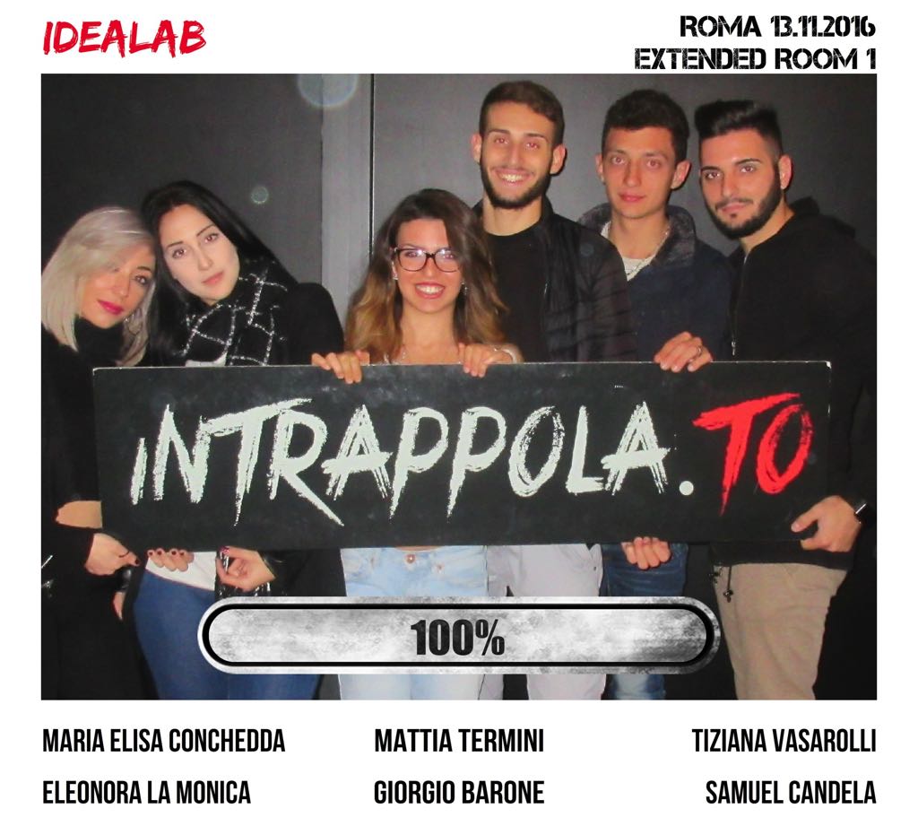 Il gruppo idealab è fuggito dalla nostra escape room Extended Room