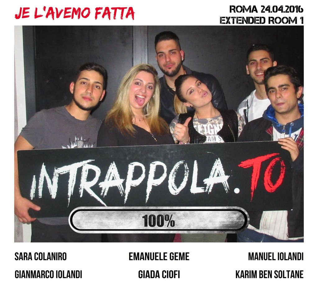 Il gruppo  è fuggito dalla nostra escape room Extended Room