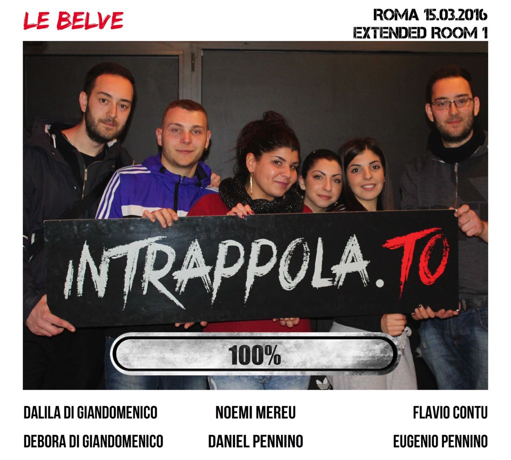 Il gruppo le belve  è fuggito dalla nostra escape room Extended Room
