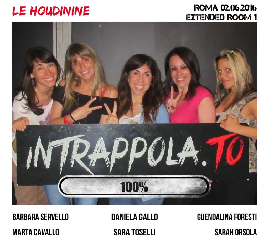 Il gruppo le houdinine è fuggito dalla nostra escape room Extended Room