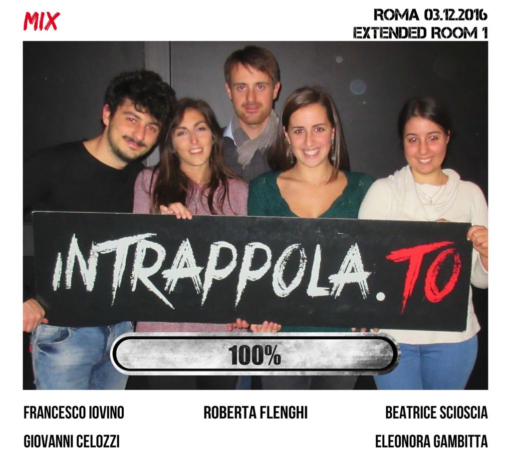 Il gruppo mix è fuggito dalla nostra escape room Extended Room