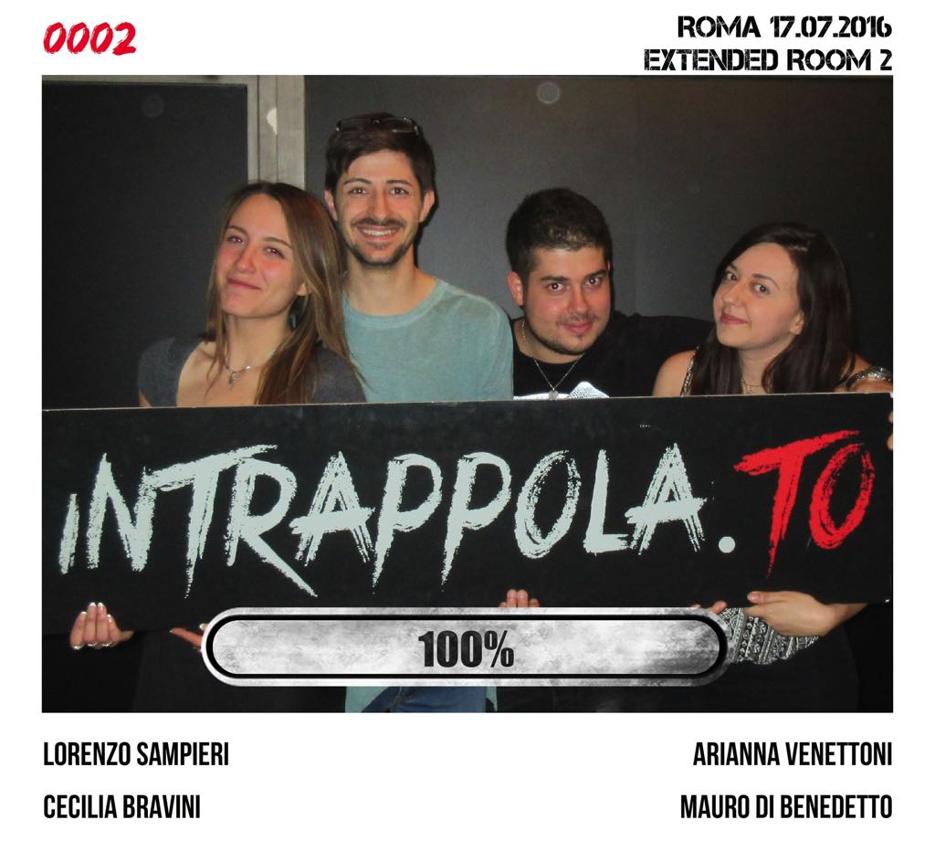 Il gruppo 0002 è fuggito dalla nostra escape room Extended Room