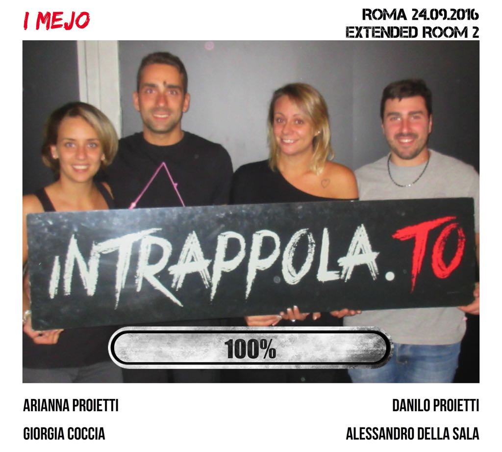 Il gruppo I Mejo è fuggito dalla nostra escape room Extended Room