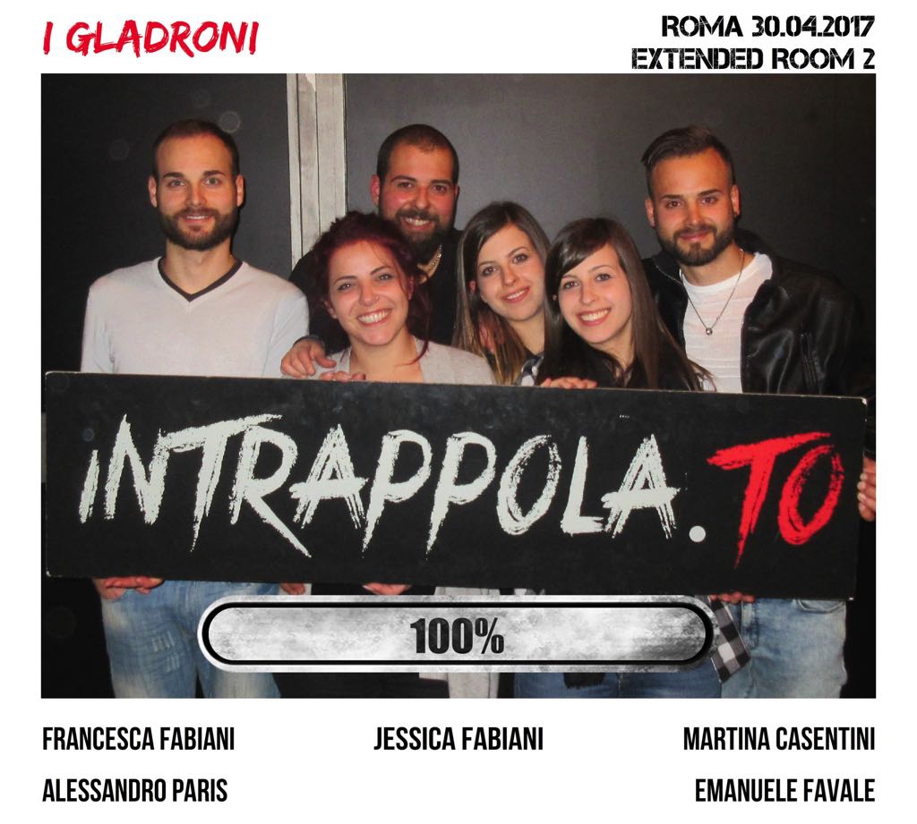 Il gruppo I gladroni è fuggito dalla nostra escape room Extended Room
