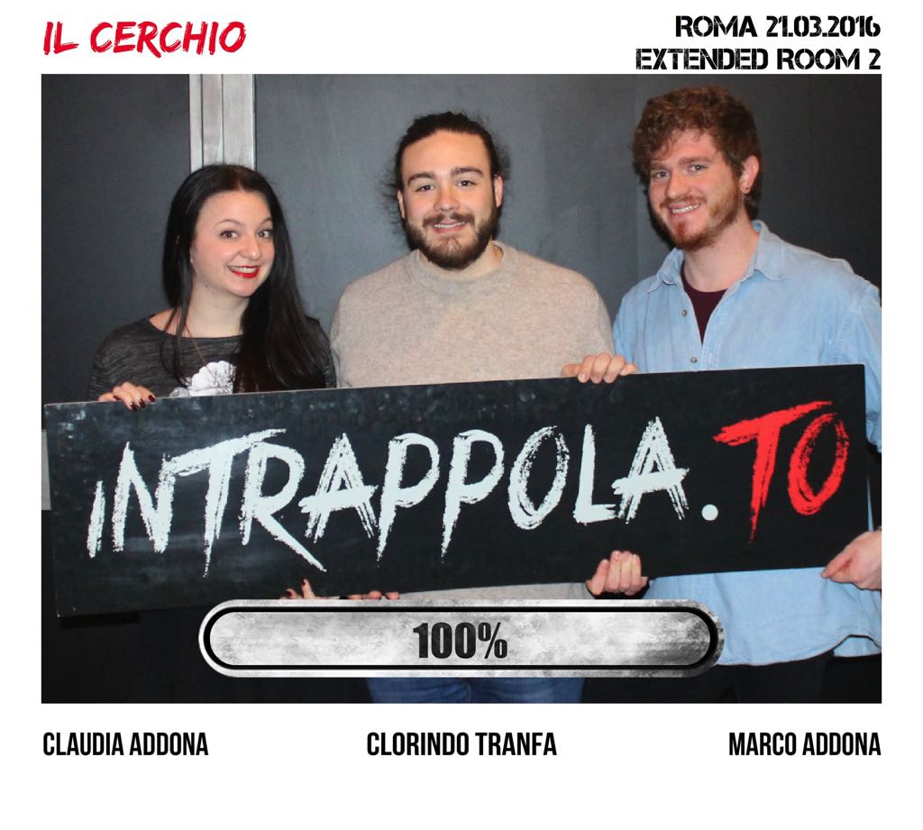 Il gruppo Il Cerchio è fuggito dalla nostra escape room Extended Room