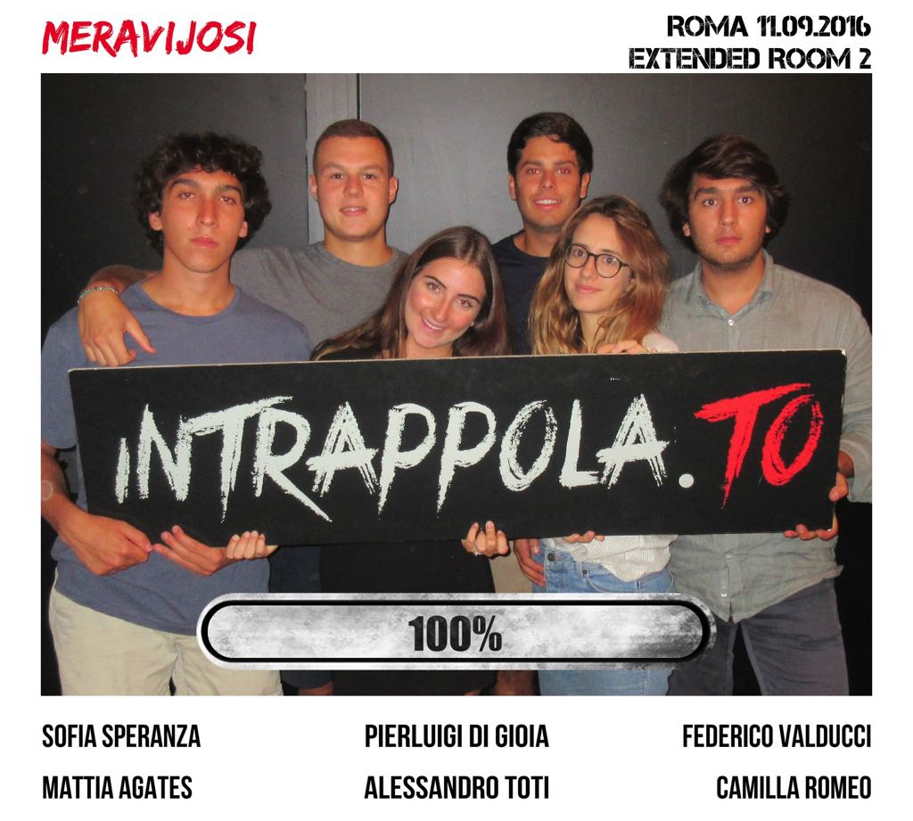 Il gruppo Meravijosi è fuggito dalla nostra escape room Extended Room