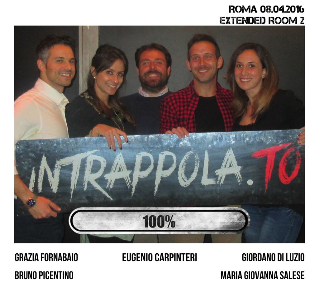 Il gruppo #Pice & Co. è fuggito dalla nostra escape room Extended Room