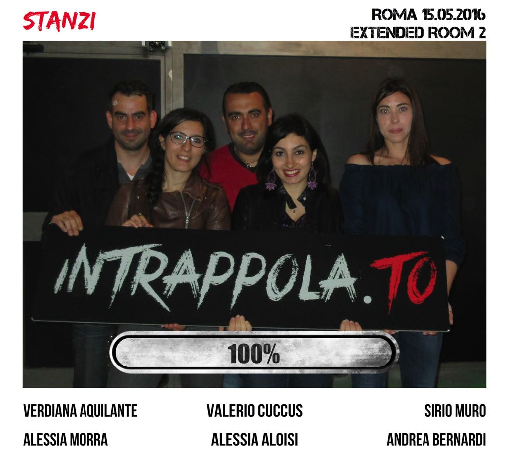 Il gruppo STANZI è fuggito dalla nostra escape room Extended Room