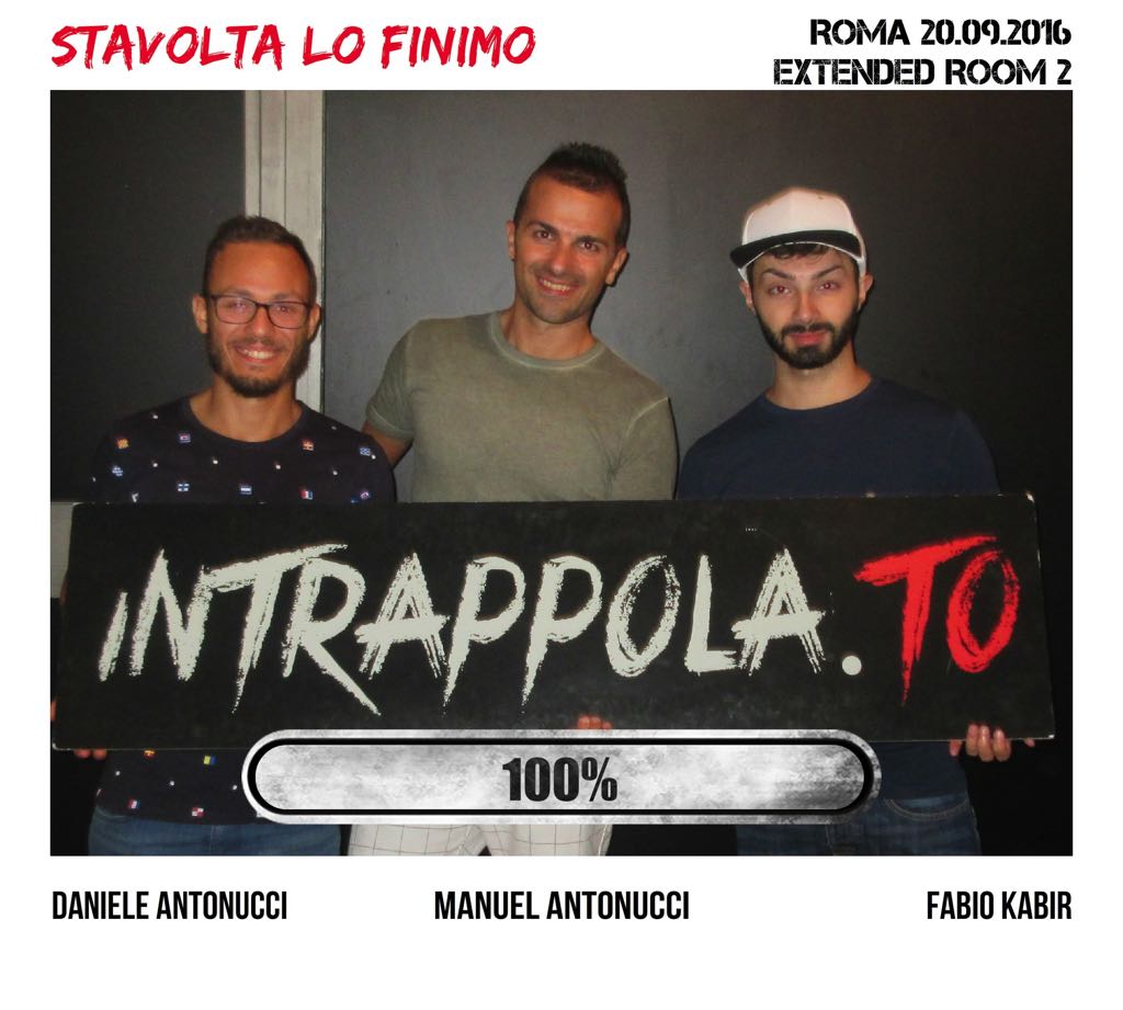 Il gruppo Stavolta Lo Finimo è fuggito dalla nostra escape room Extended Room