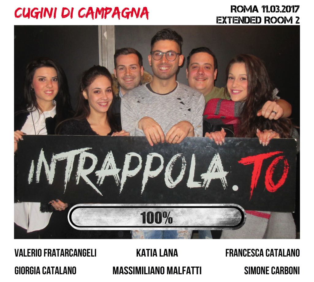 Il gruppo cugini di campagna è fuggito dalla nostra escape room Extended Room