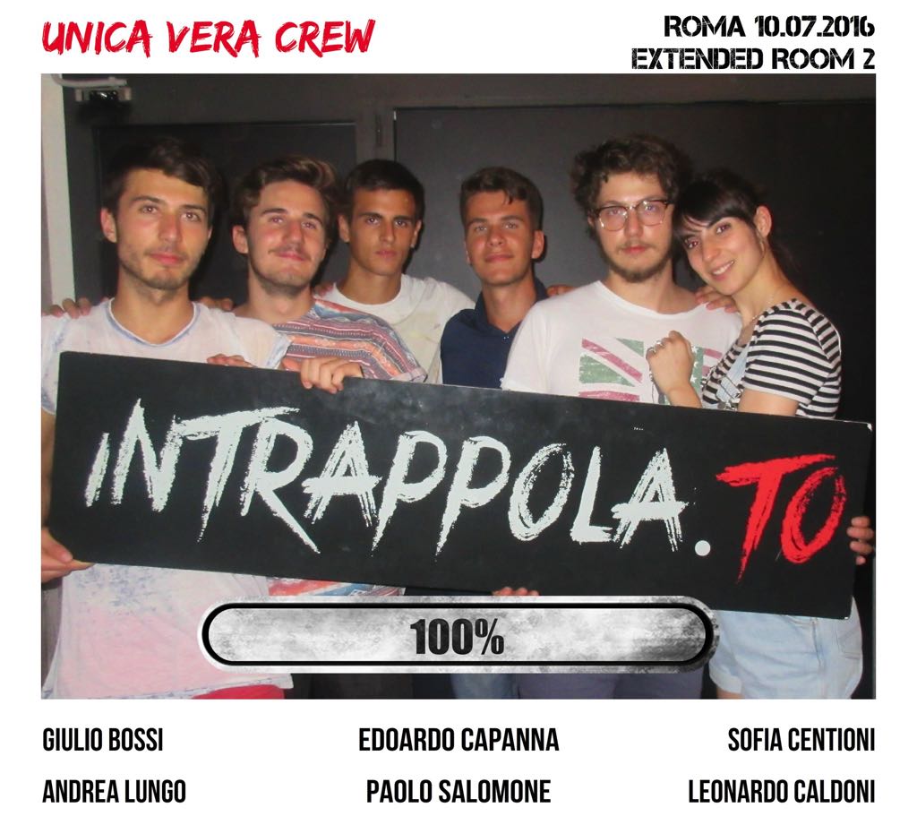 Il gruppo unica vera crew è fuggito dalla nostra escape room Extended Room