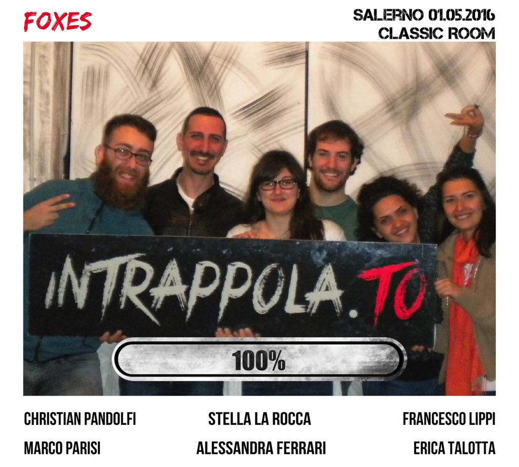 Il gruppo Foxes è fuggito dalla nostra escape room Classic Room