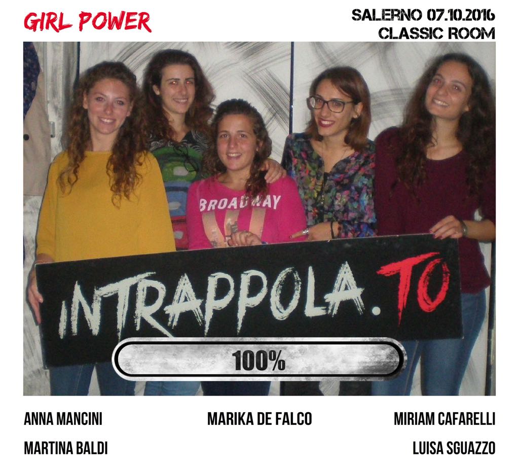 Il gruppo Girl Power è fuggito dalla nostra escape room Classic Room
