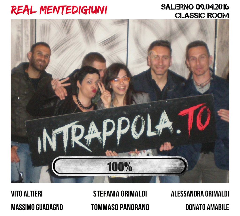 Il gruppo  è fuggito dalla nostra escape room Classic Room