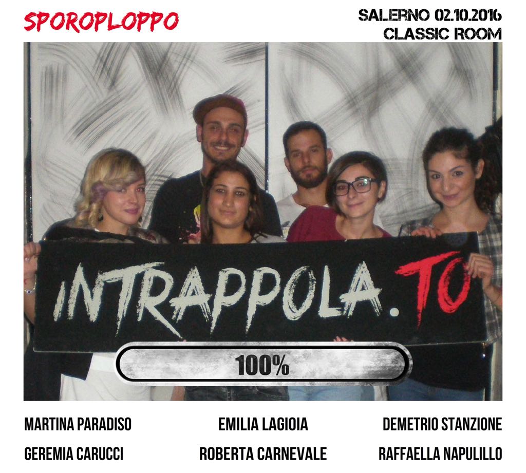 Il gruppo SPOROPLOPPO è fuggito dalla nostra escape room Classic Room