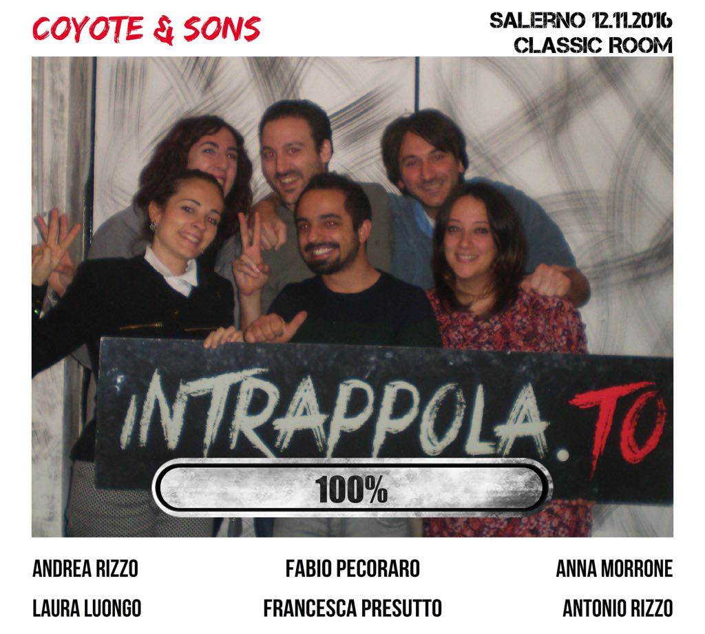 Il gruppo coyote & sons è fuggito dalla nostra escape room Classic Room