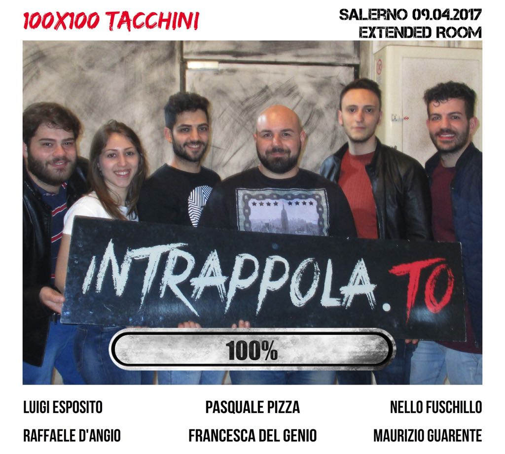 Il gruppo 100x100 tacchini è fuggito dalla nostra escape room Extended Room