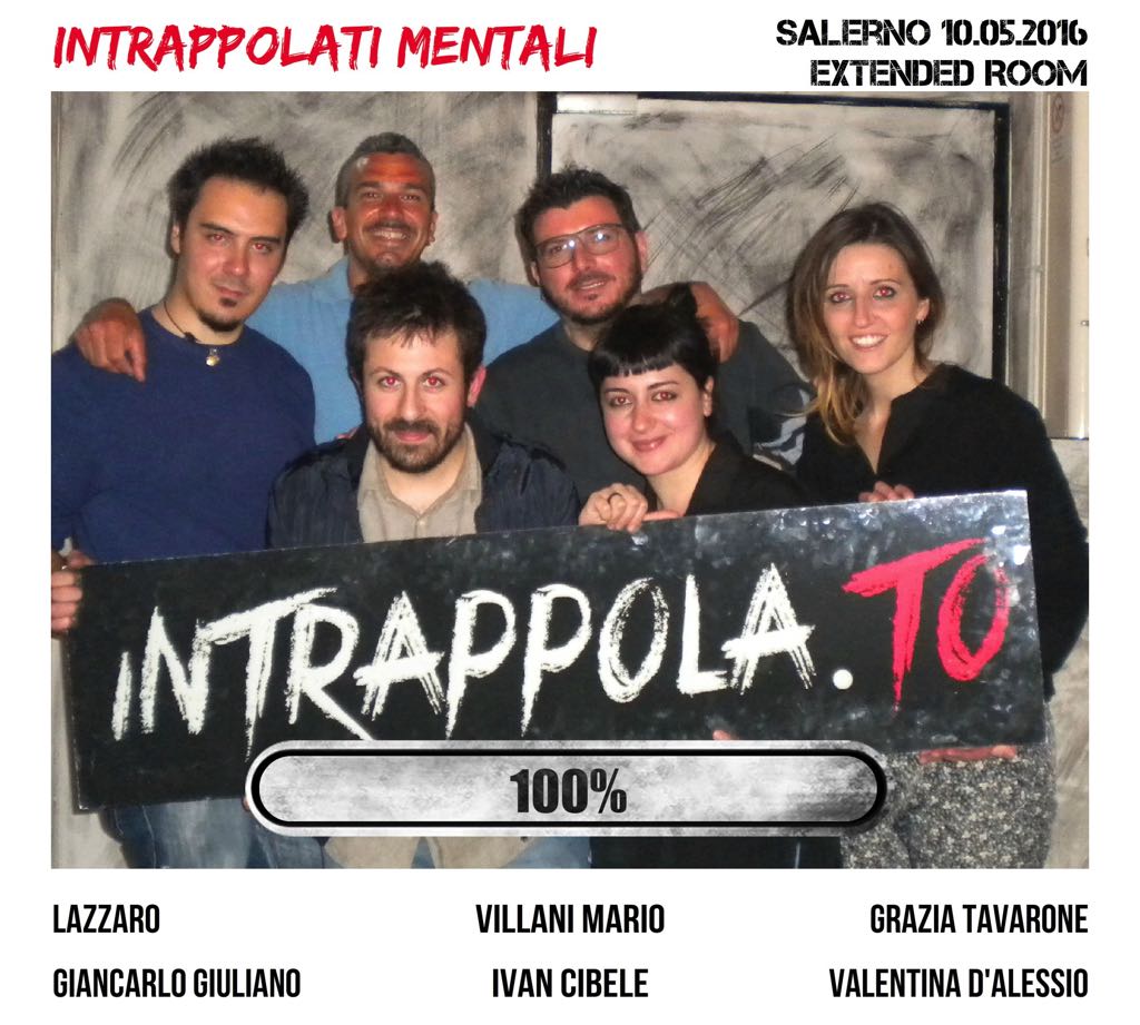 Il gruppo Intrappolati Mentali è fuggito dalla nostra escape room Extended Room