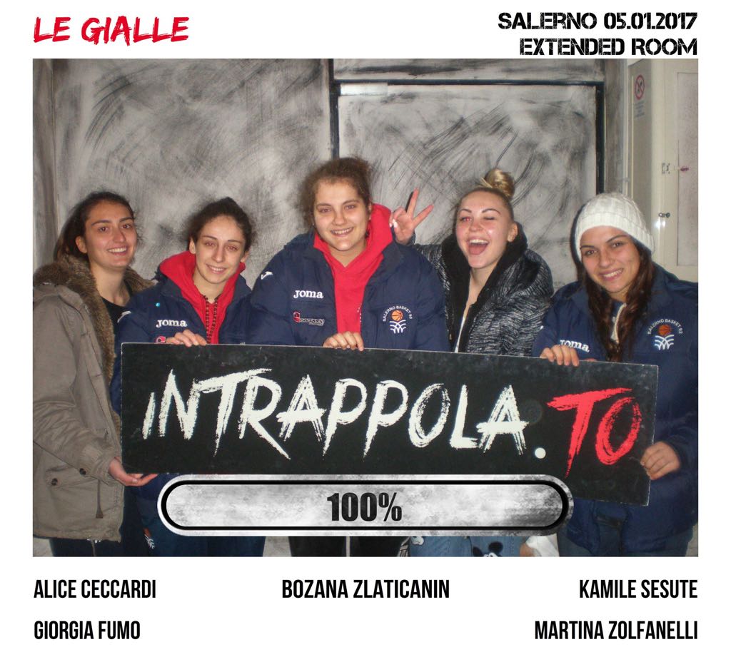 Il gruppo Le gialle è fuggito dalla nostra escape room Extended Room