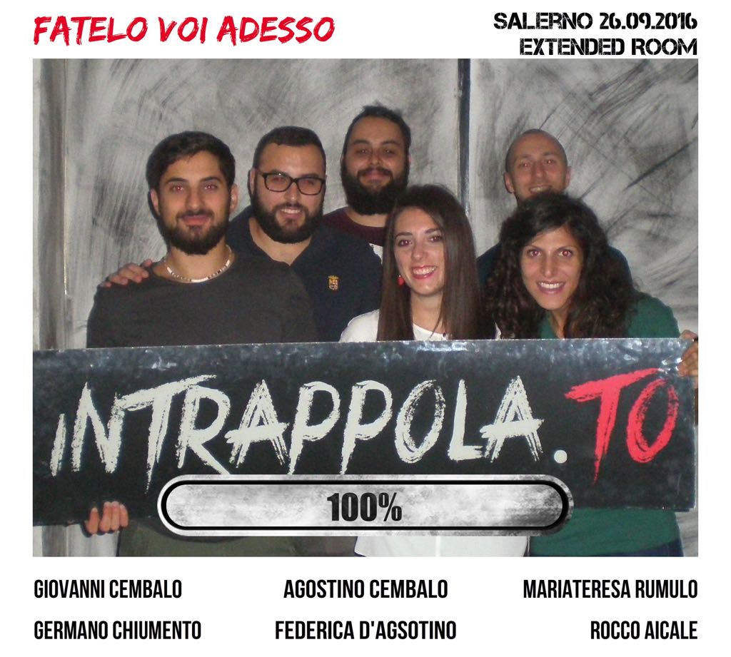 Il gruppo fatelo voi adesso è fuggito dalla nostra escape room Extended Room