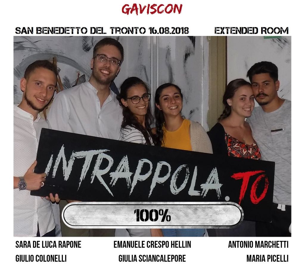 Il gruppo gaviscon è fuggito dalla nostra escape room Extended Room