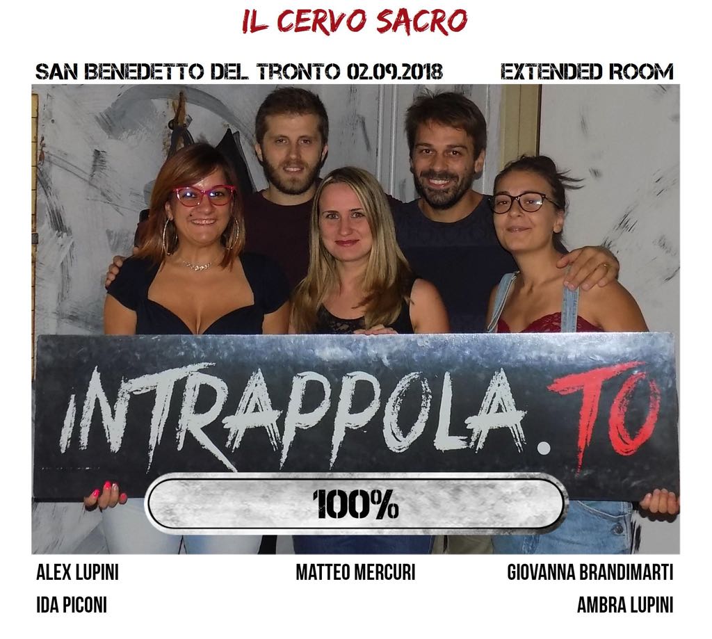 Il gruppo il cervo sacro è fuggito dalla nostra escape room Extended Room