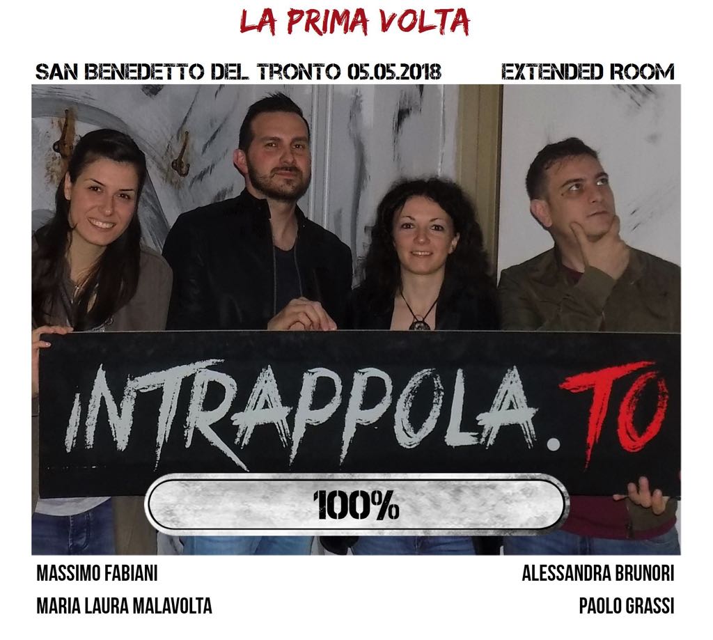 Il gruppo la prima volta è fuggito dalla nostra escape room Extended Room