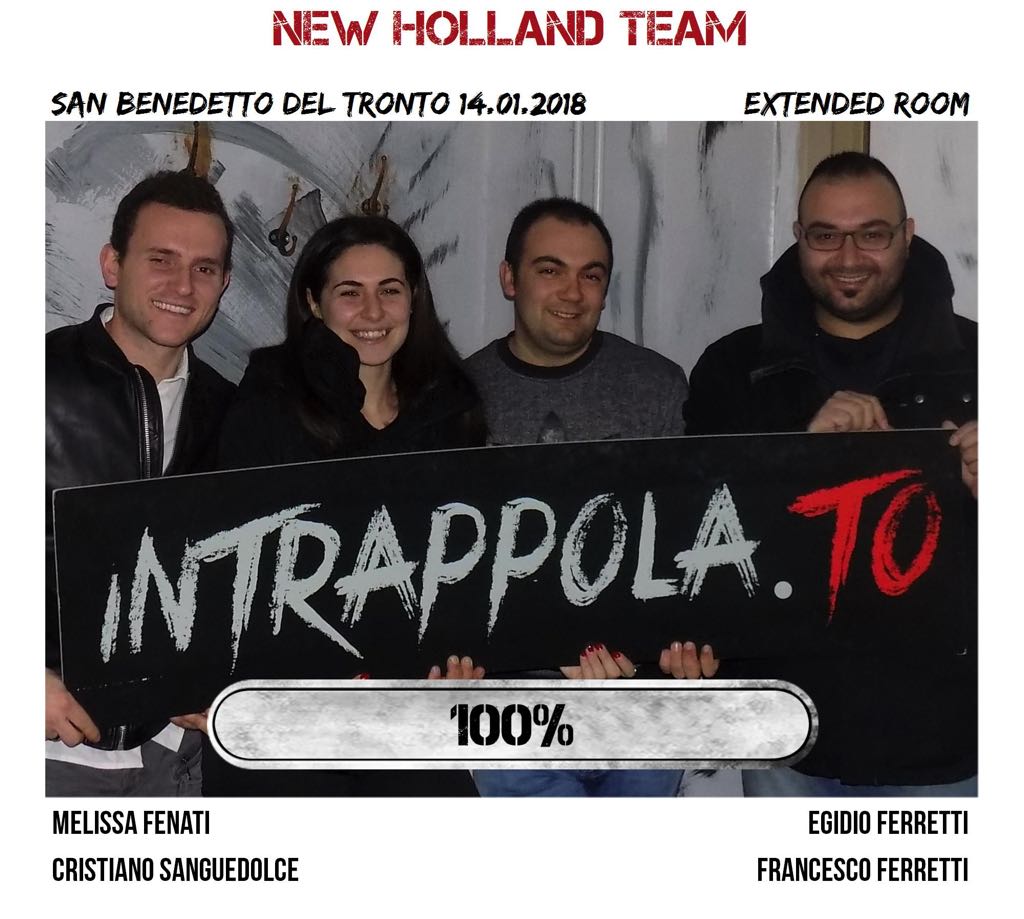 Il gruppo new holland team è fuggito dalla nostra escape room Extended Room