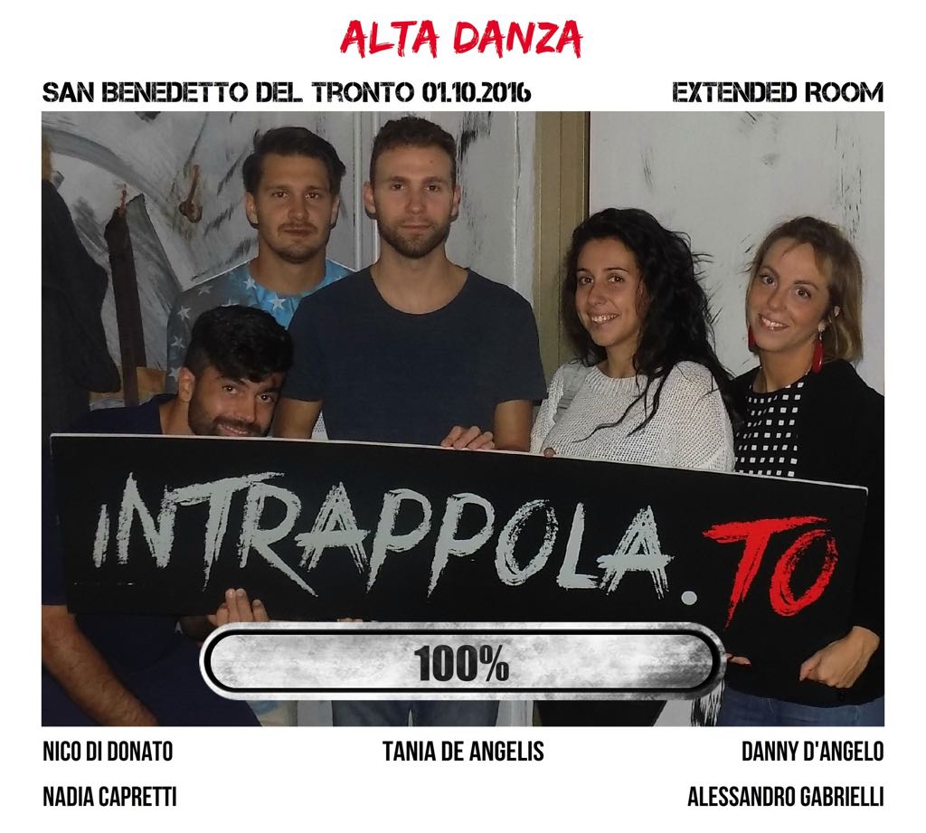 Il gruppo Alta danza è fuggito dalla nostra escape room Extended Room