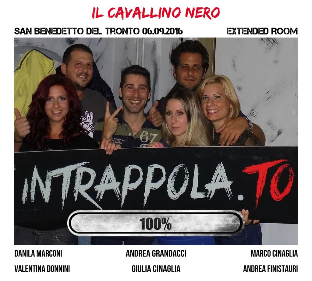Il gruppo Il cavallino nero è fuggito dalla nostra escape room Extended Room