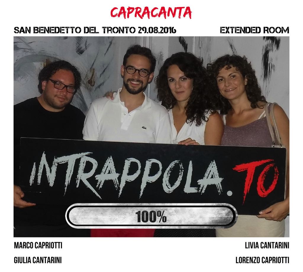 Il gruppo capracanta è fuggito dalla nostra escape room Extended Room