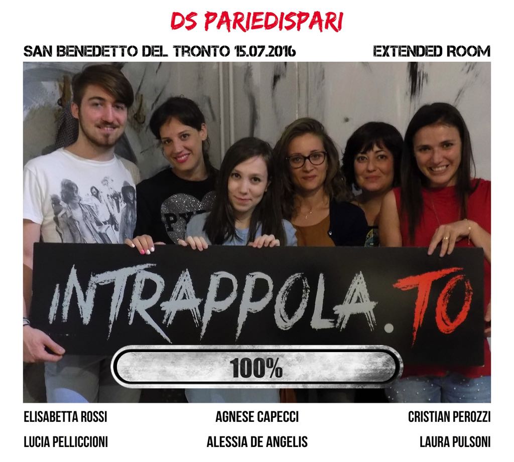 Il gruppo ds pariedispari è fuggito dalla nostra escape room Extended Room