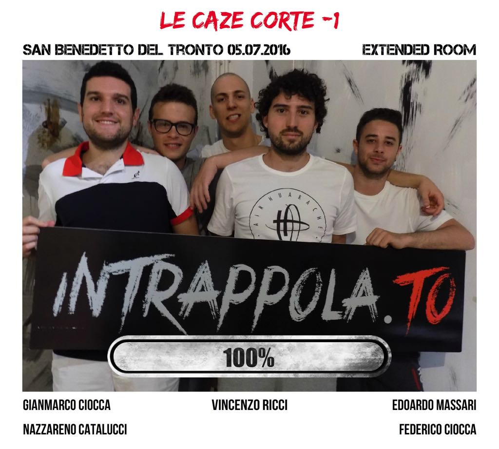 Il gruppo le caze corte -1 è fuggito dalla nostra escape room Extended Room