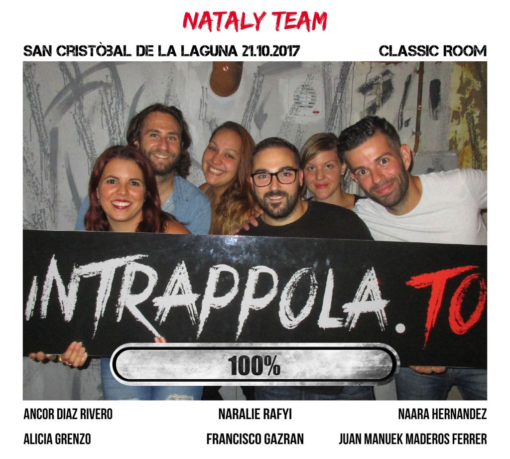 Il gruppo Nataly Team è fuggito dalla nostra escape room Classic Room