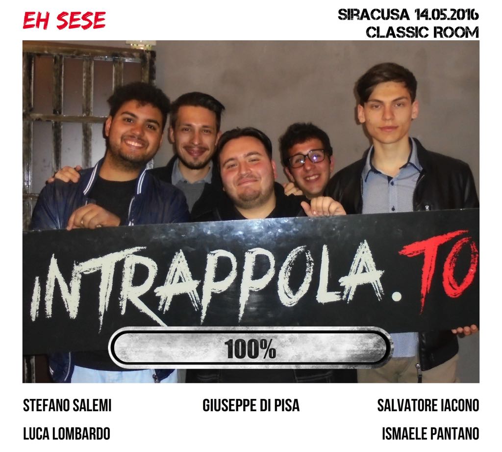 Il gruppo Eh sese  è fuggito dalla nostra escape room Classic Room