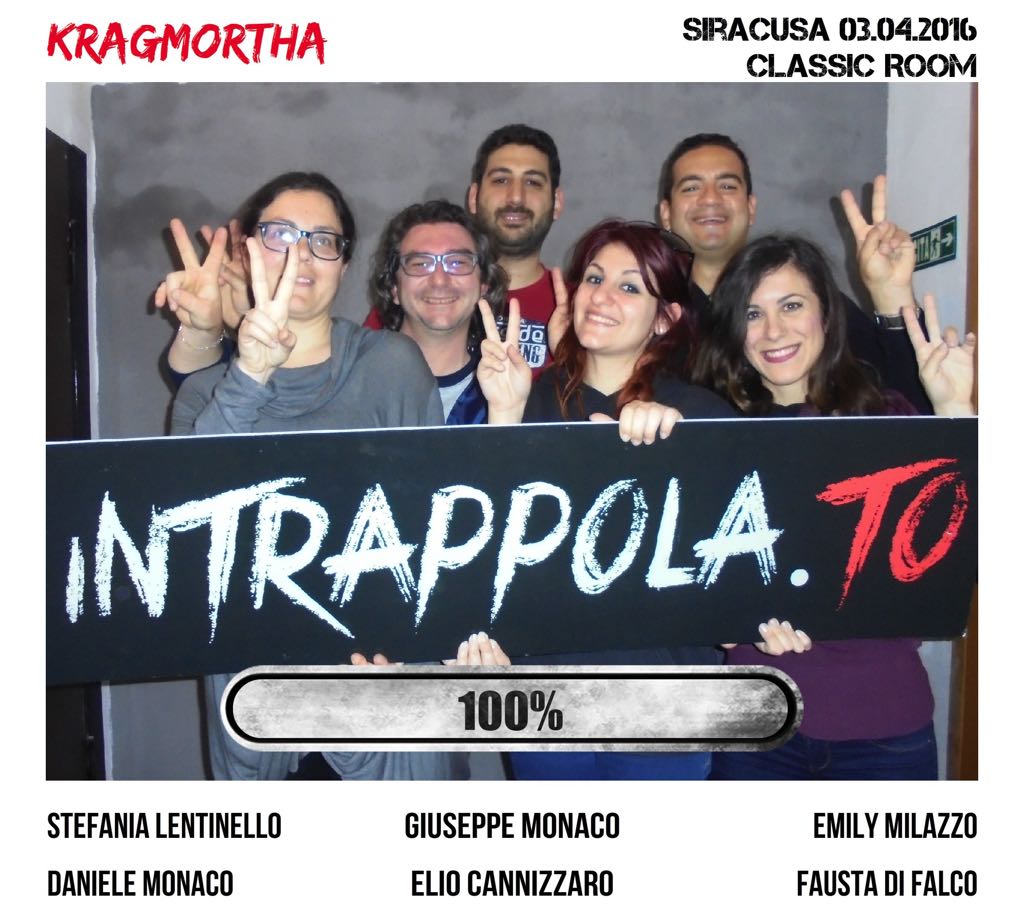 Il gruppo Kragmortha è fuggito dalla nostra escape room Classic Room