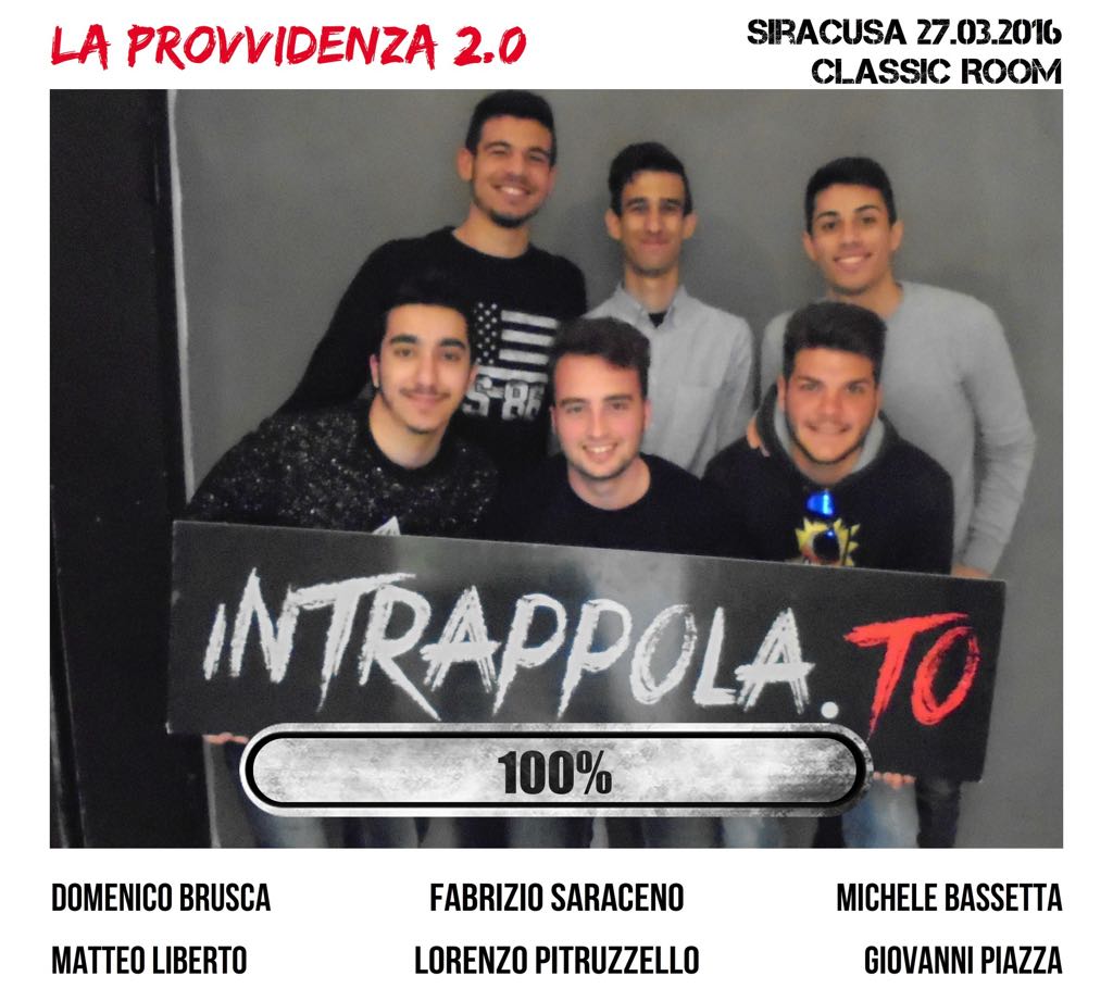 Il gruppo La Provvidenza 2.0 è fuggito dalla nostra escape room Classic Room