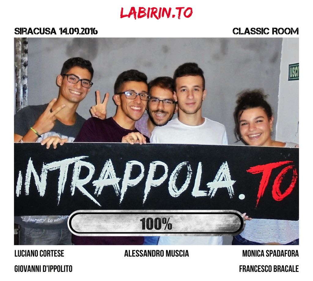 Il gruppo Labirin.to è fuggito dalla nostra escape room Classic Room