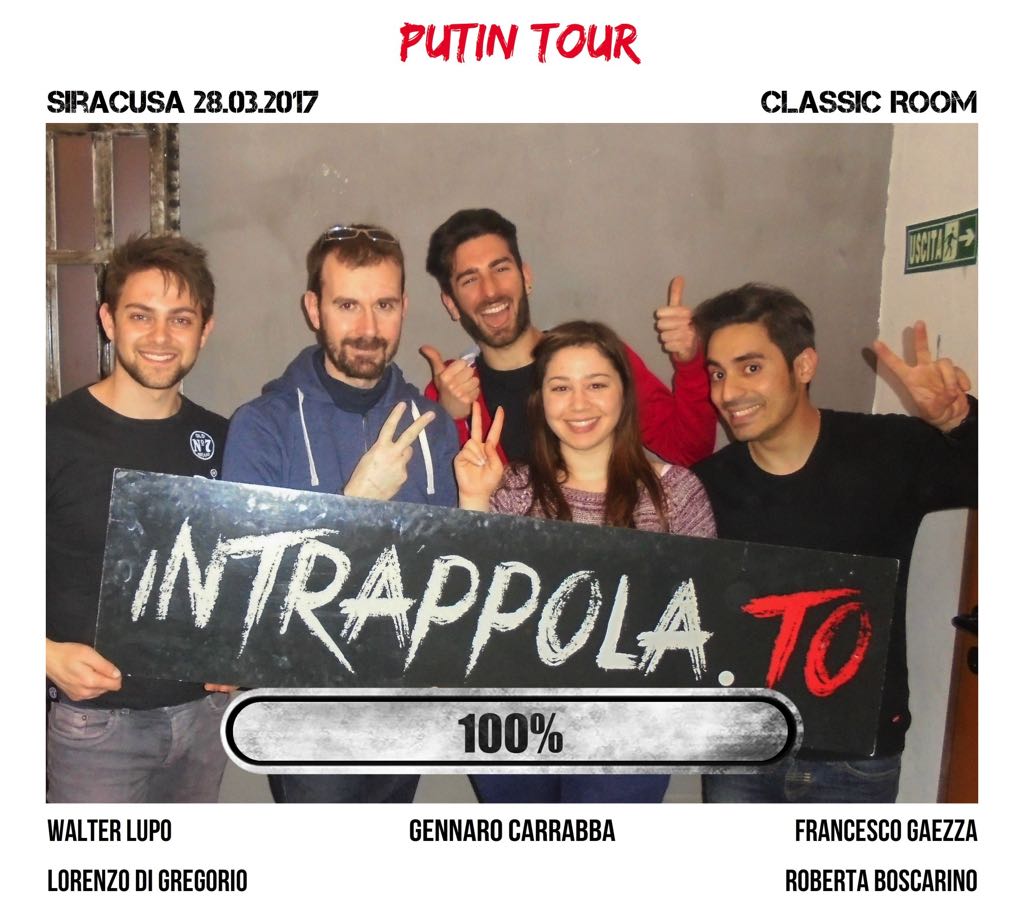 Il gruppo  Putin Tour è fuggito dalla nostra escape room Classic Room
