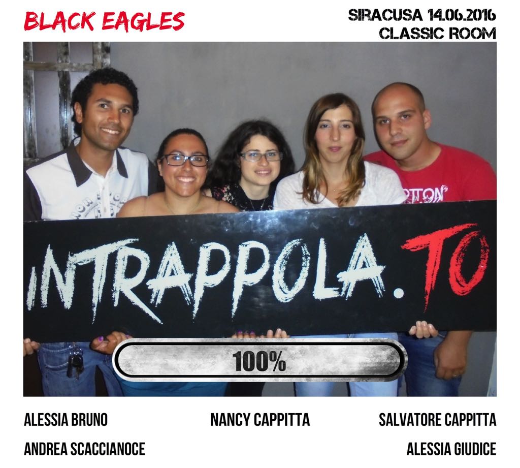 Il gruppo black eagles è fuggito dalla nostra escape room Classic Room