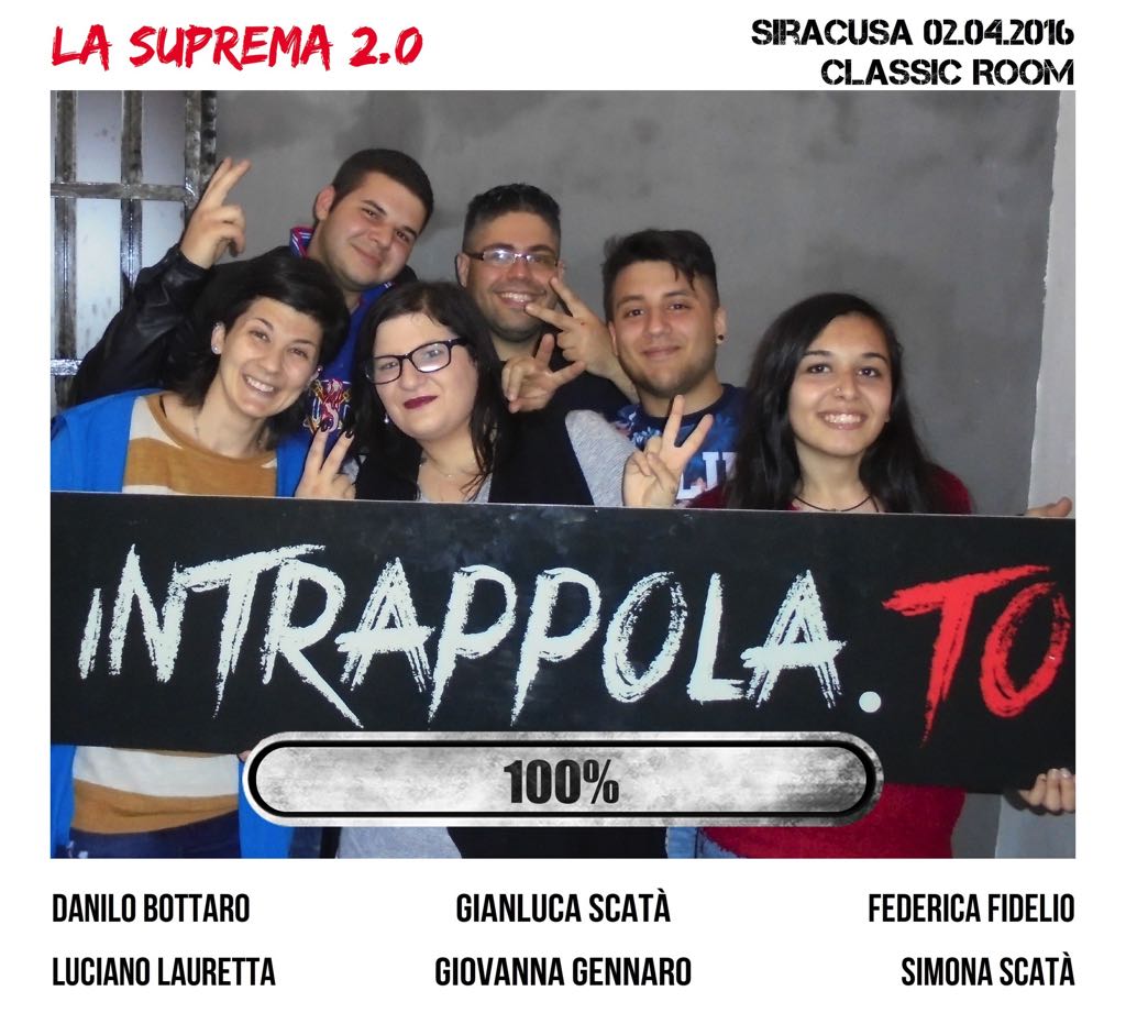 Il gruppo  è fuggito dalla nostra escape room Classic Room