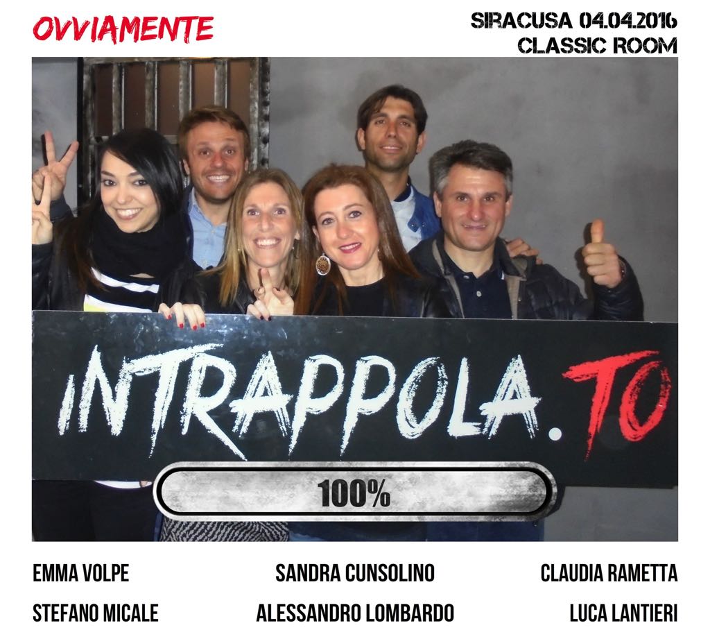 Il gruppo  è fuggito dalla nostra escape room Classic Room
