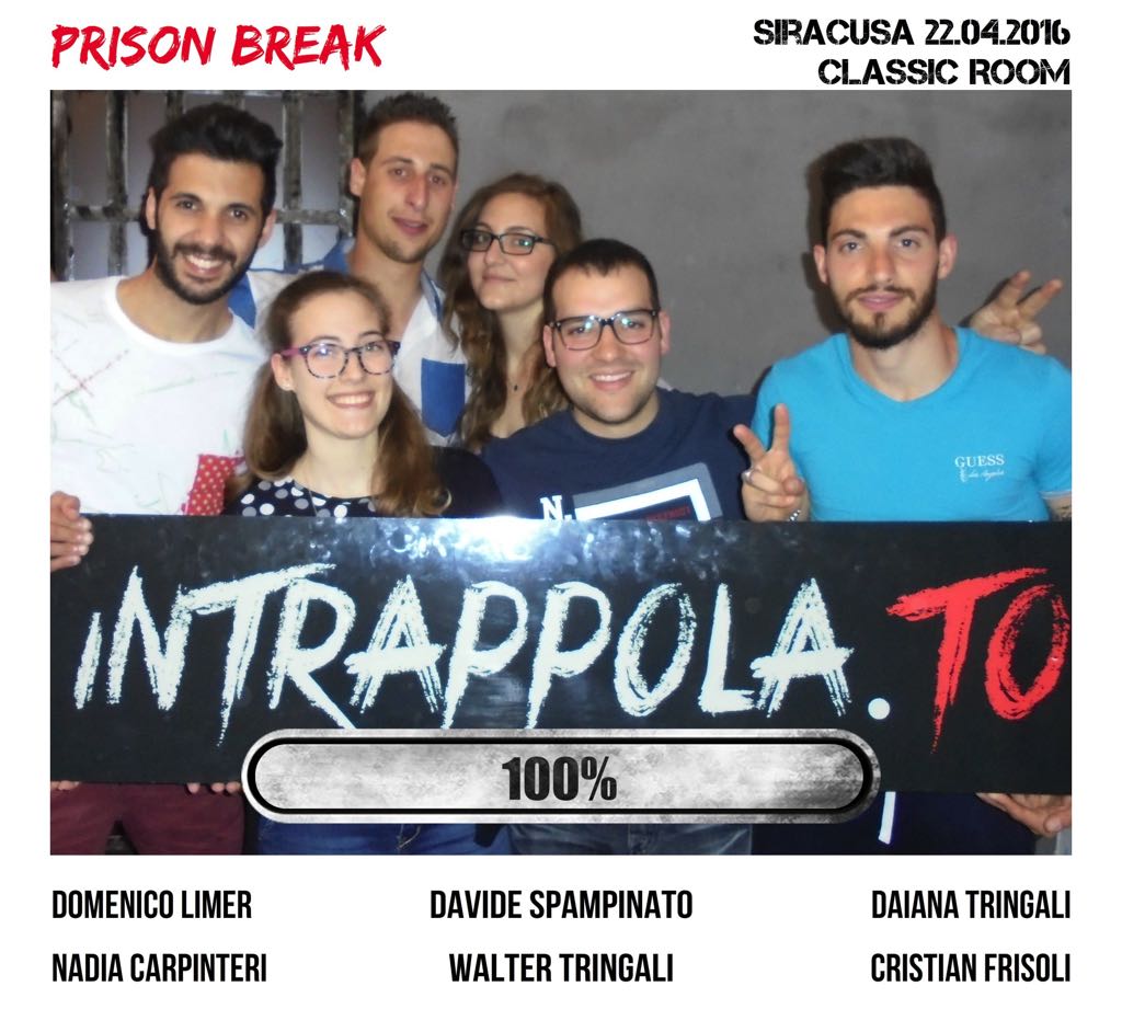 Il gruppo  è fuggito dalla nostra escape room Classic Room