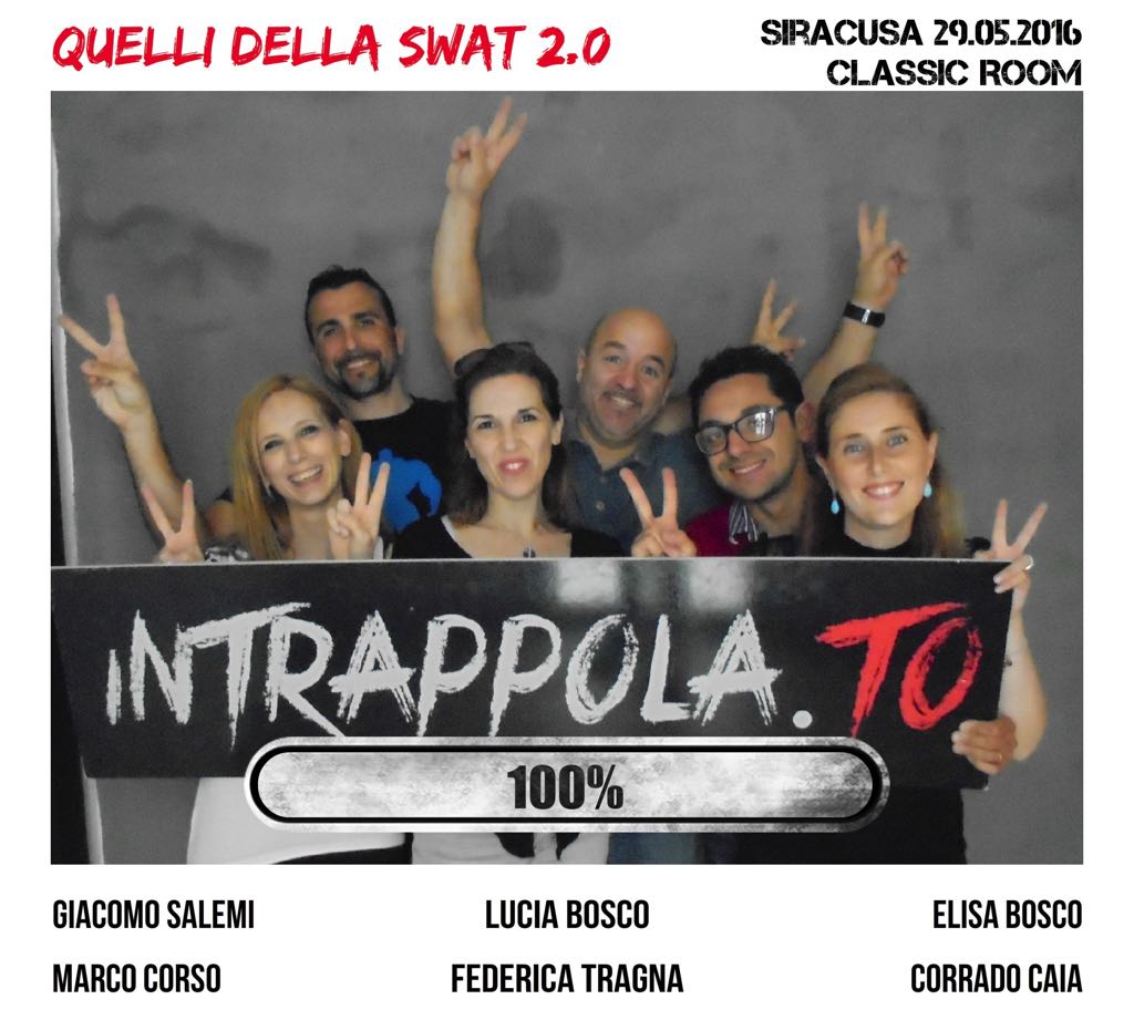 Il gruppo quelli della swat 2.0 è fuggito dalla nostra escape room Classic Room