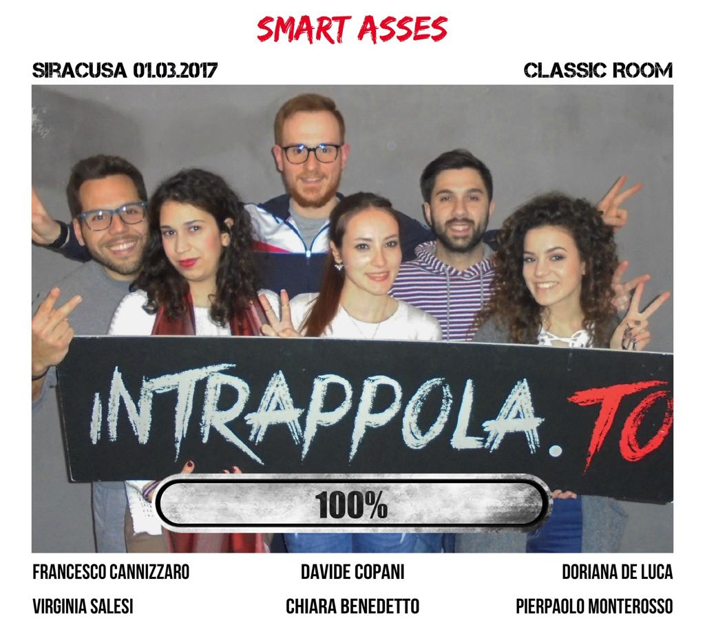 Il gruppo smart asses è fuggito dalla nostra escape room Classic Room