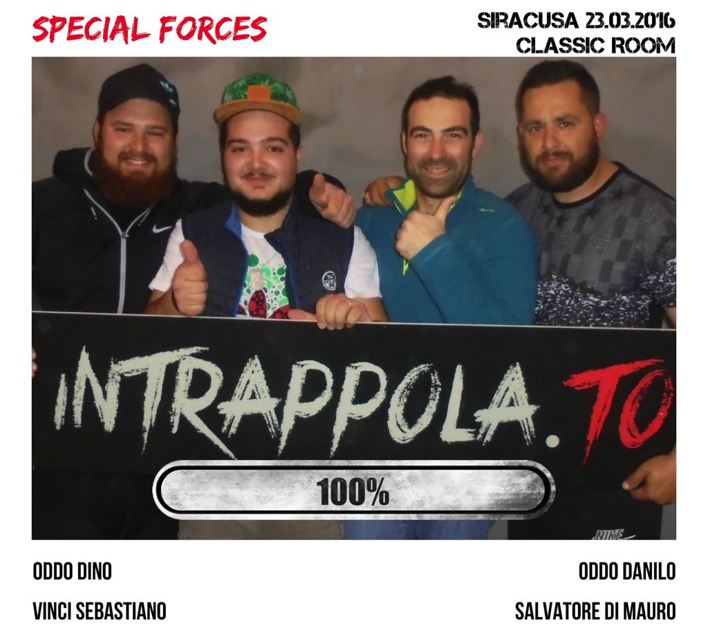 Il gruppo special forces è fuggito dalla nostra escape room Classic Room