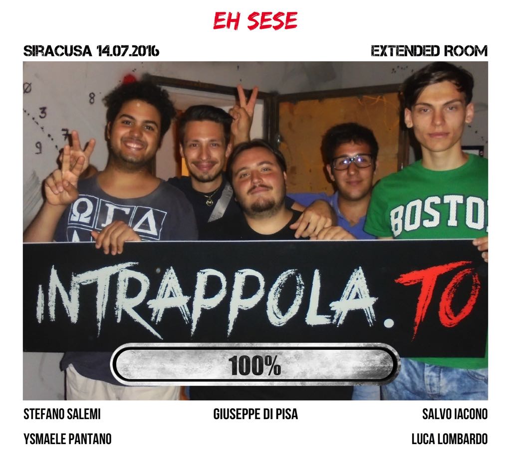 Il gruppo eh sese è fuggito dalla nostra escape room Extended Room