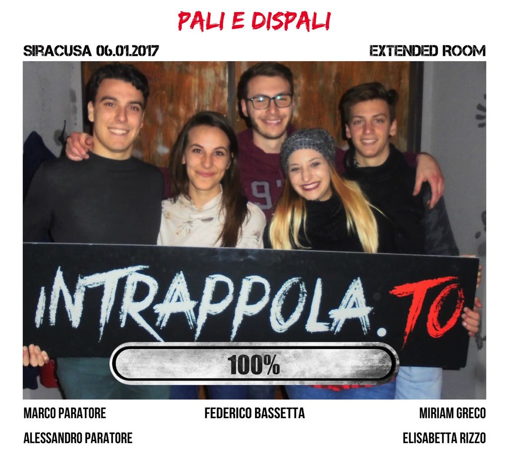 Il gruppo pali e dispali è fuggito dalla nostra escape room Extended Room