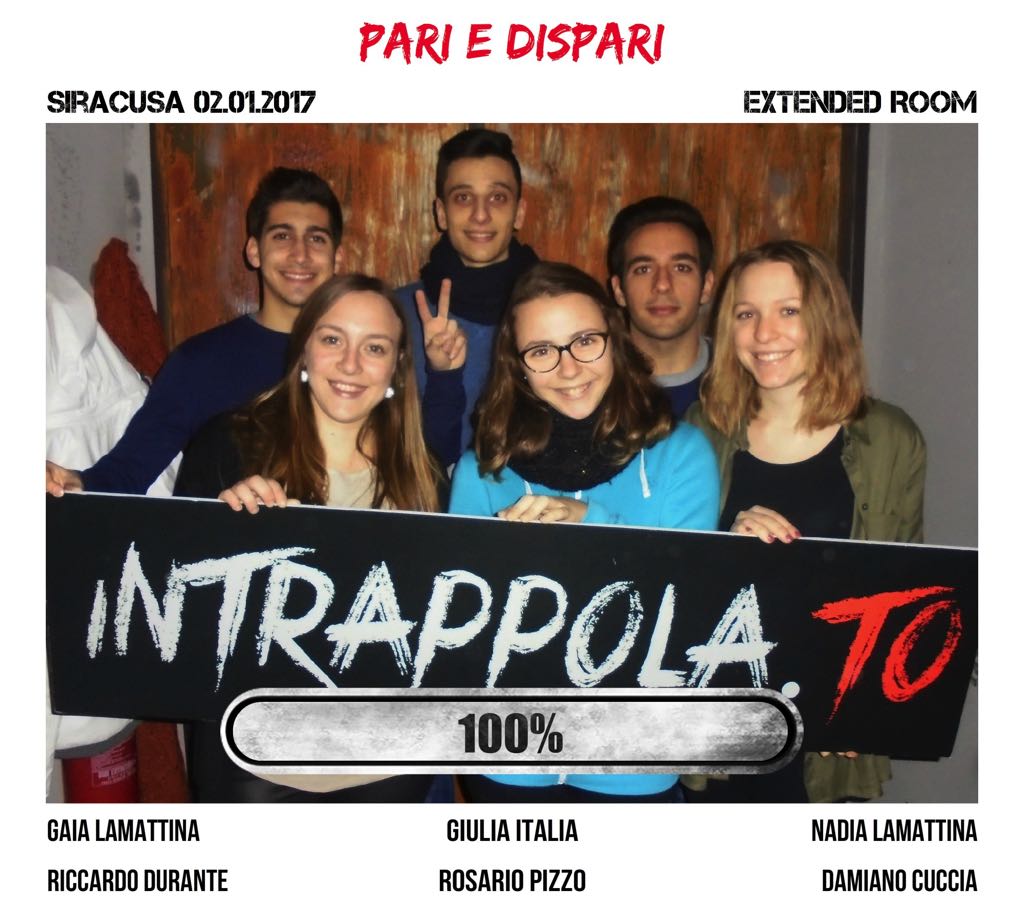 Il gruppo pari e dispari è fuggito dalla nostra escape room Extended Room